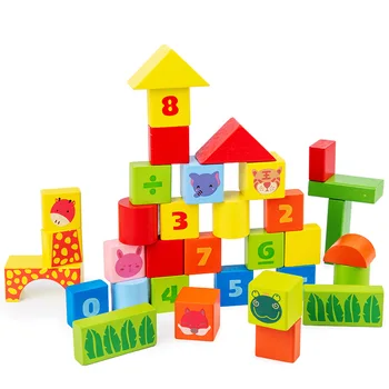 

34Pcs Kids Wooden Toys Construction Building Model Children Intelligence Building Blocks Toy Gifts For Kids Educational Toys