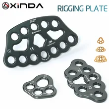 XINDA Professional Accessory Split Rope Plate Divide 4-hole Force Plate Outdoor  Four-hole Plate Rock Climbing Equipment