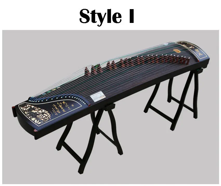 Guzheng Инструмент из цельного дерева ручная резьба профессиональная производительность guzheng с полным набором роскошных аксессуаров XSb001 - Цвет: I