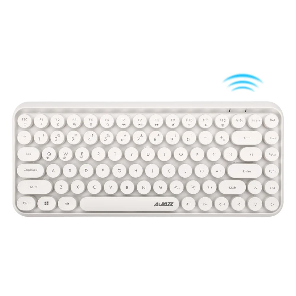 Ajazz 308i Беспроводная BT Клавиатура 84 классические круглые клавиши игровая