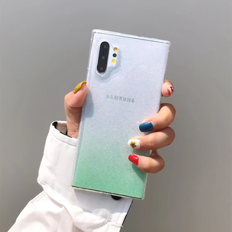 DCHZIUAN Модный Блестящий чехол для samsung Galaxy Note 10 Plus S10 S8 S9 Plus Note 8 9 чехол Роскошный Градиент прозрачный чехол Coque