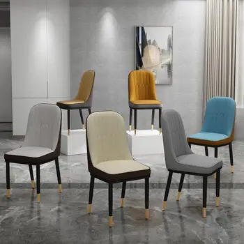 

Nordic Style Light Luxury Dining Chair Home Modern Simple Ins Net Red Back Stool Simple Post-modern Iron Chair