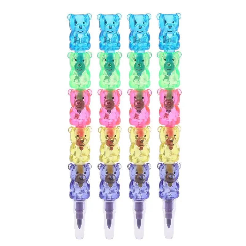 4 шт. 5 цветов штабелер своп милый снеговик карандаш для школы детей живопись игрушки