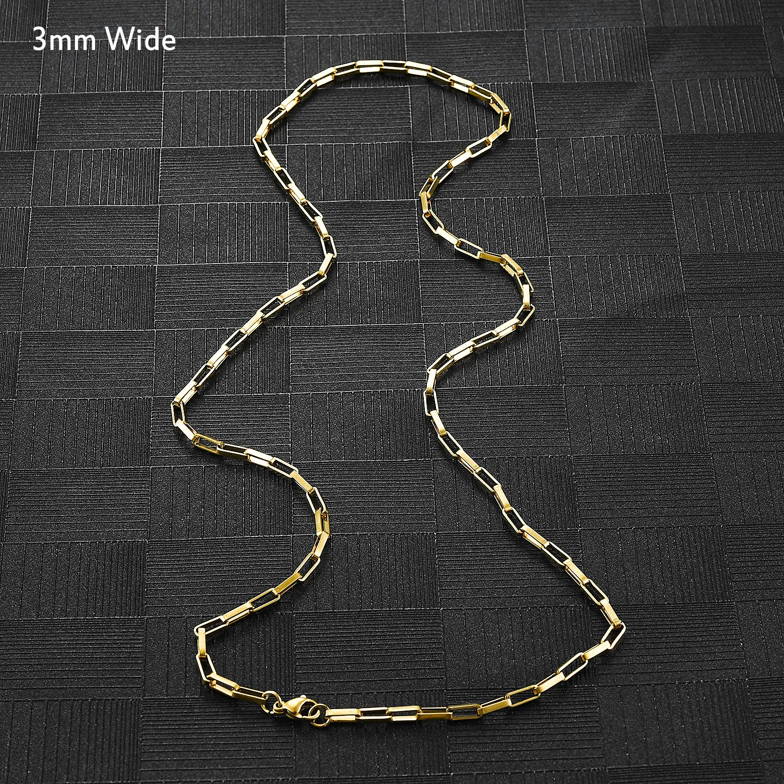 Necklace Chain Stainless Steel Necklaces Chain Necklace Fashion Wide 3mm Stainless Steel Long Box Chain For Men Woman Necklace Jewelry Findings Making Gifts