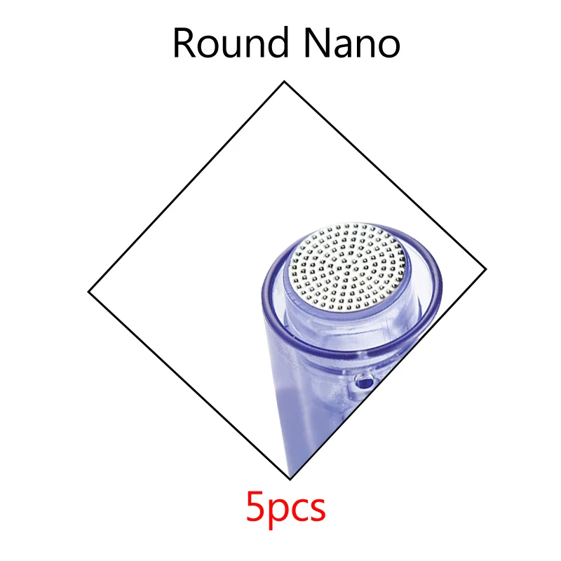 Без иглы инъекции жизненной кислоты микроиглы воды мезотерапия ручной инжектор кожи портативный мезо уход за кожей пистолет - Цвет: 5pcs round nano