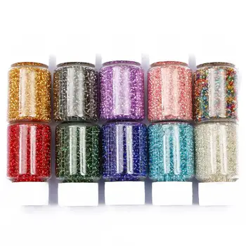 

3000pcs Bottled 2mm Glass Seed Beads Charm Czech Beads Small Beads DIY Earring Bracelet Necklace For Jewelry Making Accessories
