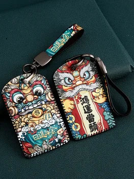 

Car Key Fob Shell Case Cover Chain Accessories Remote Leather Card Holder Protector Fit for Tesla MODEL S MODEL X MODEL 3 Bag