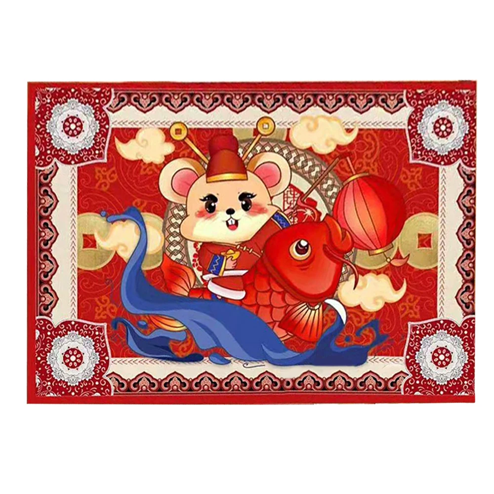 As Shown Новогодний коврик для ванной комнаты, нескользящий коврик для двери, декоративный ковер, декор из полиэстера, нескользящая подошва, Прямая поставка O25 - Цвет: As Shown