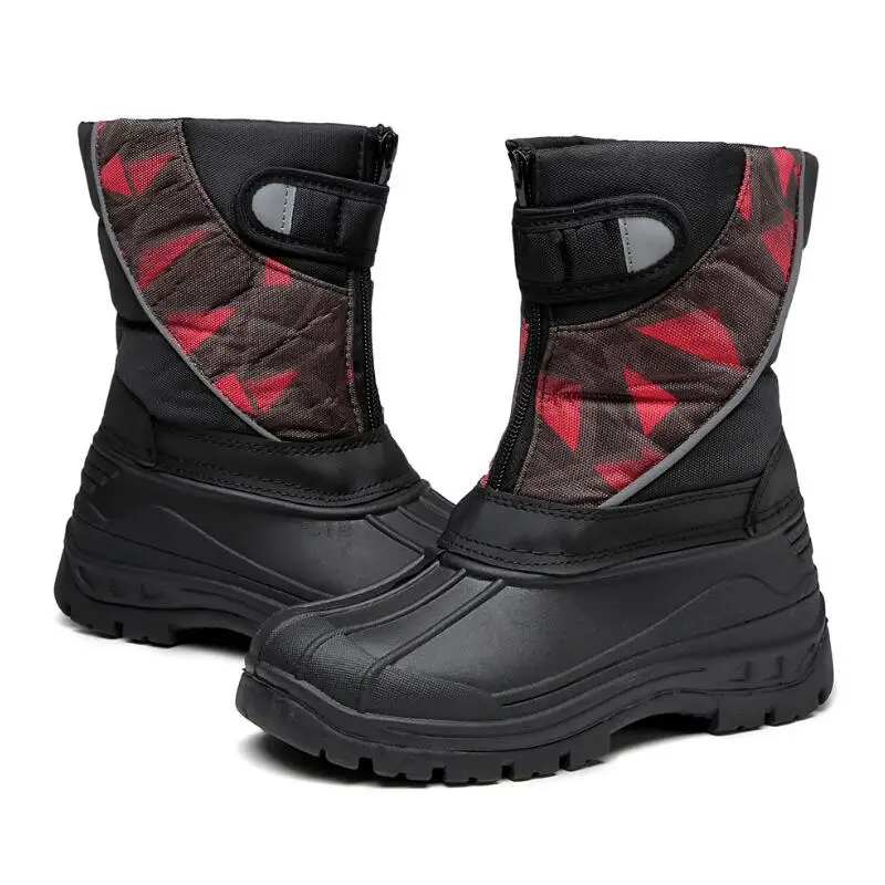 SKHEK New Children Snow Boots Girls Shoes Kids Winter PU Leather Boots Fashion Plush Water-Proof Boys Sneakers 945