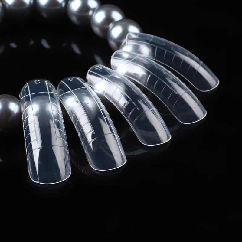 Extensão do Prego Pces Caixa C-curva Dupla Dicas Forma Poli Fingerunha Gel Moldes Perfeito Acrílico 120 5 120 pces caixa c-curva dupla dicas forma