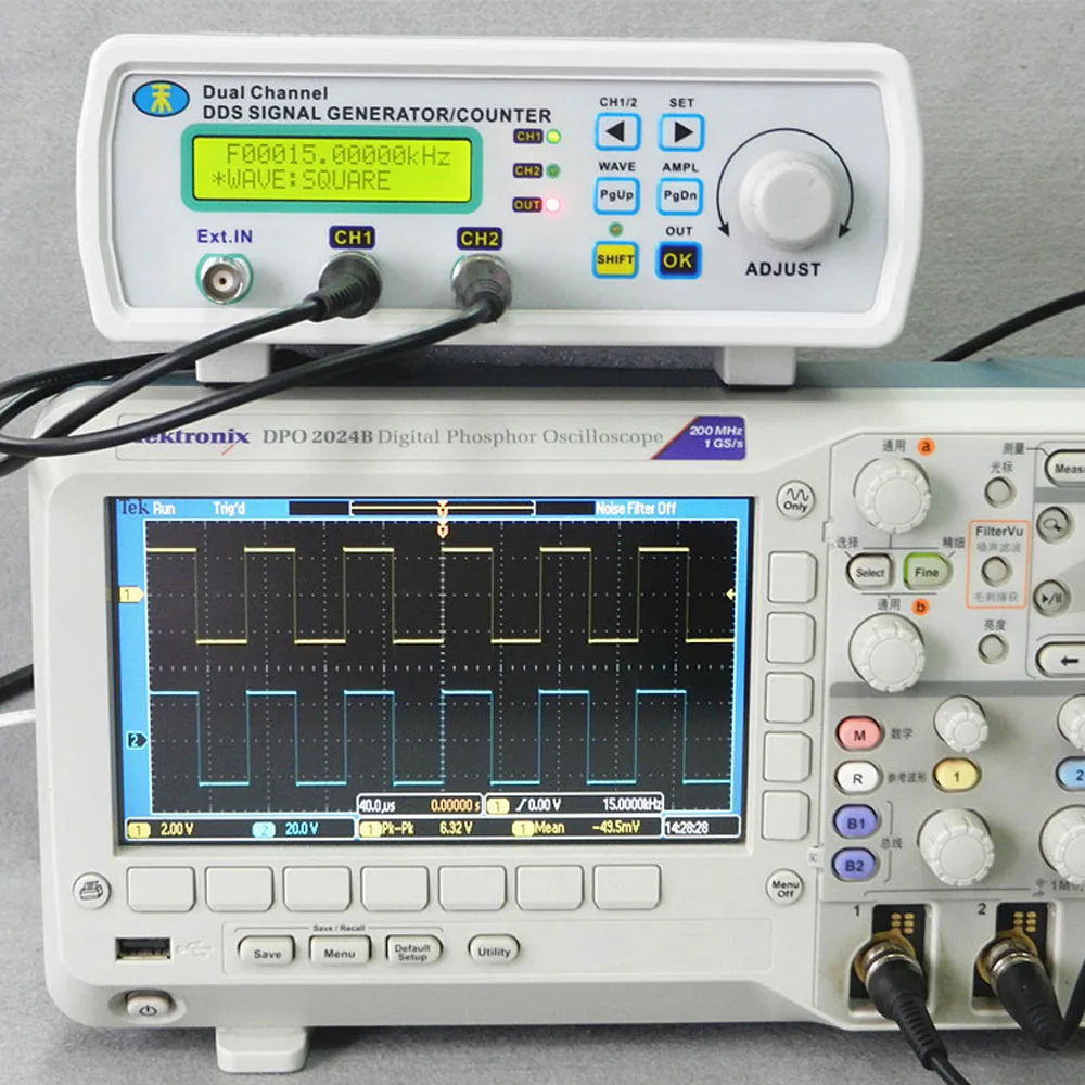 

200MSa/s 25MHz Digital DDS Dual Channel Signal Source Generator Arbitrary Waveform Frequency Meter Counter