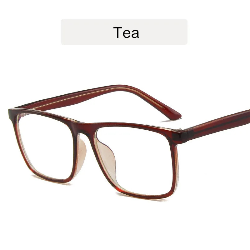 KOTTDO, классические винтажные квадратные оправы для очков, мужские Модные прозрачные оптические оправы для очков, оправы для женщин и мужчин, s очки - Цвет оправы: tea
