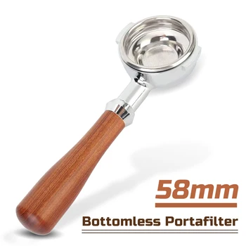 

Coffee Bottomless Portafilter Filter 58MM Stainless Steel Replacement Filter Basket Coffee Accessories for Coffee Machines
