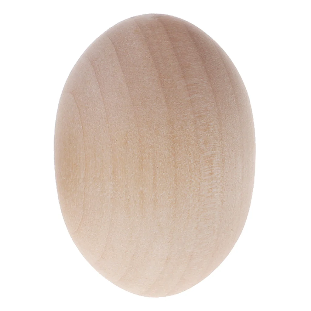 

2020 New Natural Wood Simulation Eggs Manual Graffiti Painted Exercise DIY Creative Easter Egg Children Early Educational Toy