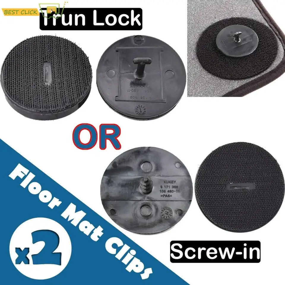 8pcs Auto Tappetino Clip T Forma Tappeto Gancio Loop Holder Pad di Montaggio Fissaggi il Fissaggio Pavimento Twist Lock OEM: 07149166609