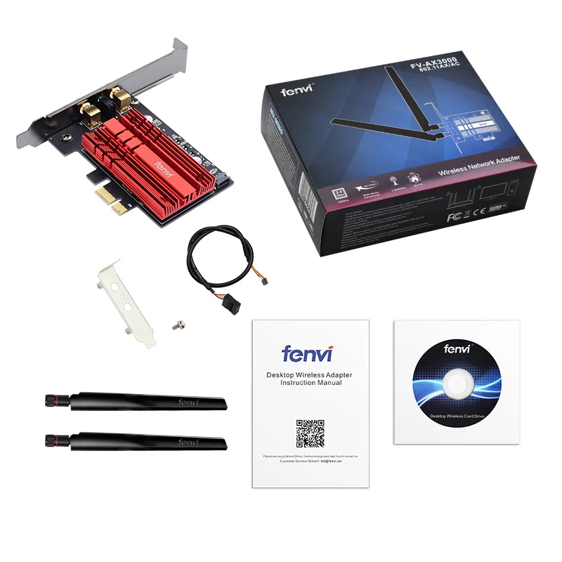Intel Ax200 Banda Dupla 2.4g 5g Pcie Wifi Placa de Rede para Bluetooth 5.2 Ax210ngw 6g Wi-fi 6e Cartão para pc Win10 11 Fv-ax3000 Wifi6 Placas de rede - Imagem 6