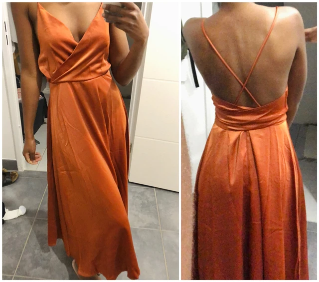 Colorfaith New 2021 Women Spring Summer Sundress Strap Beach Holiday Strapless Backless Sexy Satin Pure Vintage Dress DR2019 6