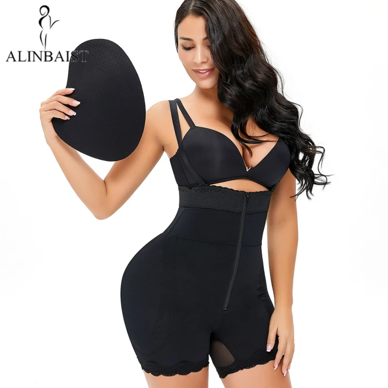 Waist Trainer Women Body Shaper Butt Lifter Shapewear Full Body Shaper Underwear Fake Buttocks Lingerie Hip Pads Enhancer Shapwear Brief Straps Slimmer Waist