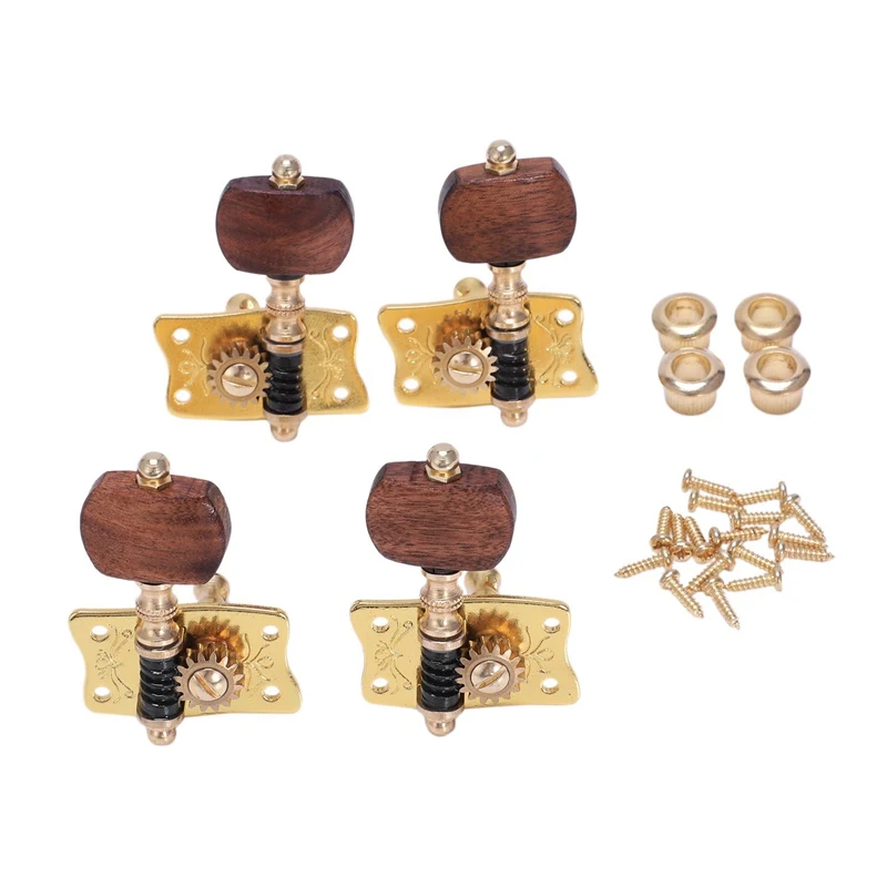 ELOS-4Pcs гитара ручка регулирования струн акации деревянная Гавайская Настройки