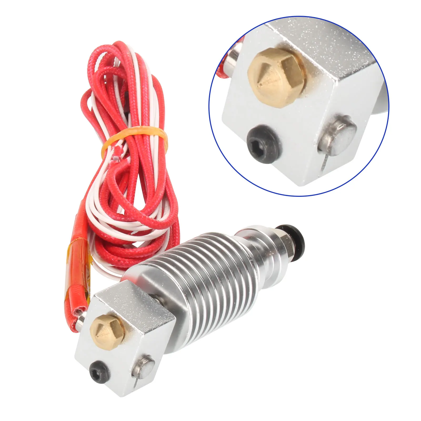 Kingroon-bicos de para Impressora 3d Hotend Bico Extrusora Rosca Latão m6 E3d v6 1.75 mm Filamento 10 Pcs Aço Inoxidável - Imagem 4