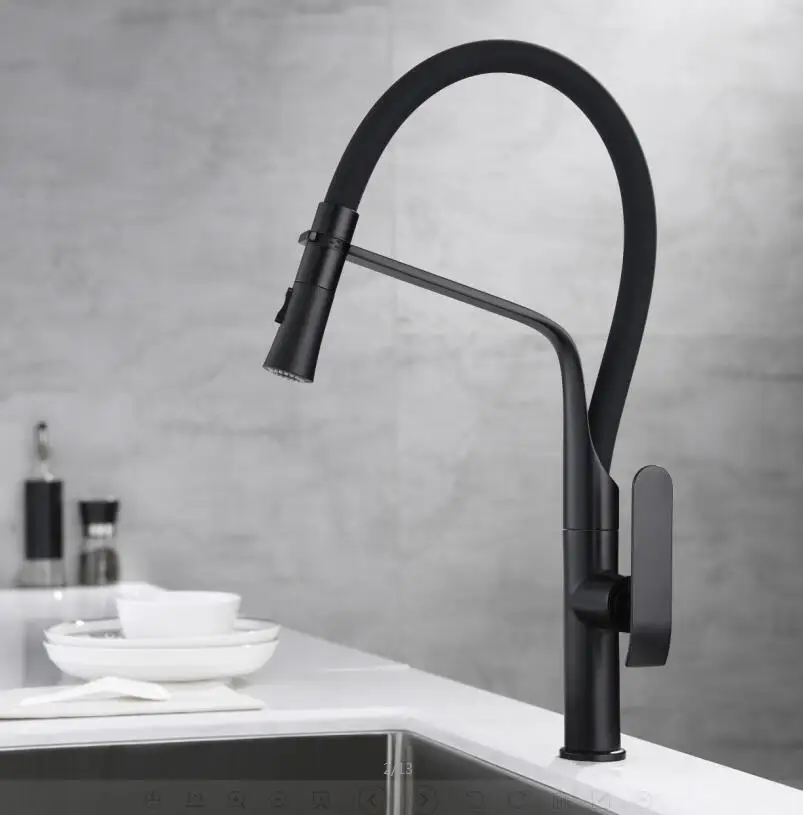 Кухонные смесители torneira para cozinha de parede кран для кухни фильтр для воды кран Три способа смеситель для раковины кухонный кран XT-220 - Цвет: Black
