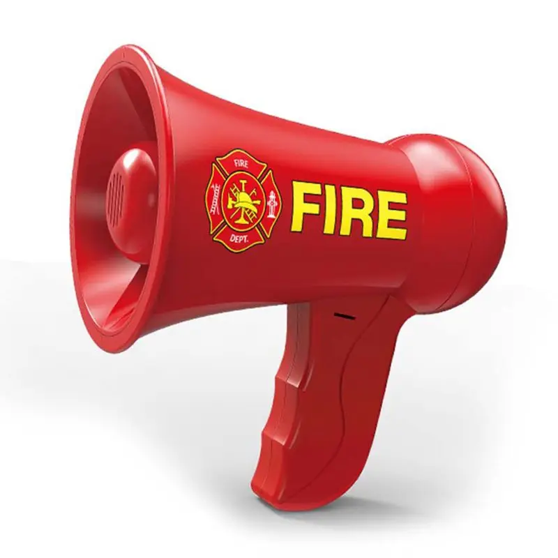 C5AA Fighting Megaphone for Kids Pretend Cosplay Firemen Portable Hand Loud Clear Speaker