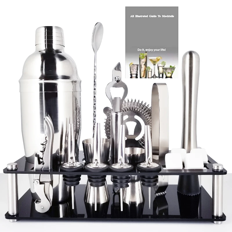 13pcs 450/600/750ml Cocktail Shaker Strainer Bar Ice Wire Mixed Drink