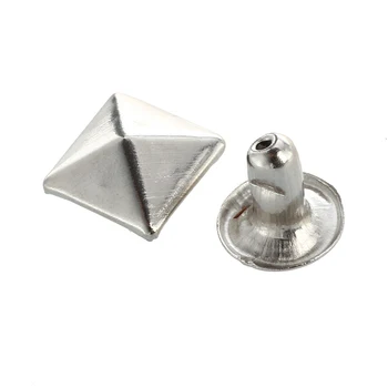 

New 100 PCS 7 x 7 mm Metal Rivets Spikes Rivets Gothic Silver