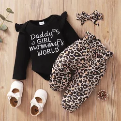 Vêtements pour bébés filles, tenue pour nouveau né, haut à manches longues et pantalon à volants, ensemble 2 pièces pour bébés filles, costume à la mode 