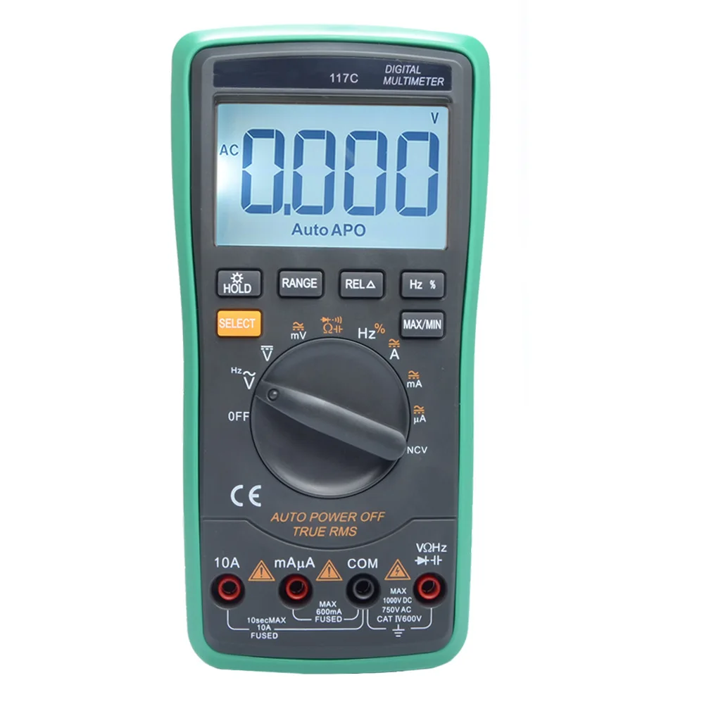 

Digital Multimeter 6000 counts Auto Ranging AC/DC voltage meter Flash light Back light Large Screen