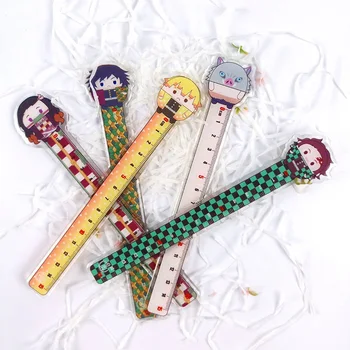 

Anime Demon Slayer: Kimetsu No Yaiba Kamado Tanjirou Cosplay Acrylic Ruler Measuring Scale Students Cartoon Measure Ruler Gift