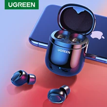 Ugreen Bluetooth наушники 5,0 TWS настоящие беспроводные наушники стерео наушники для Xiaomi Handsfree в ухо телефон игровая Спортивная гарнитура