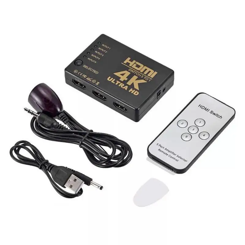 Мини-Коммутатор HDMI 4K HD1080P 5 переключатель порта hdmi селектор сплиттер с концентратором ИК пульт дистанционного управления для HD tv DVD tv BOX Z2