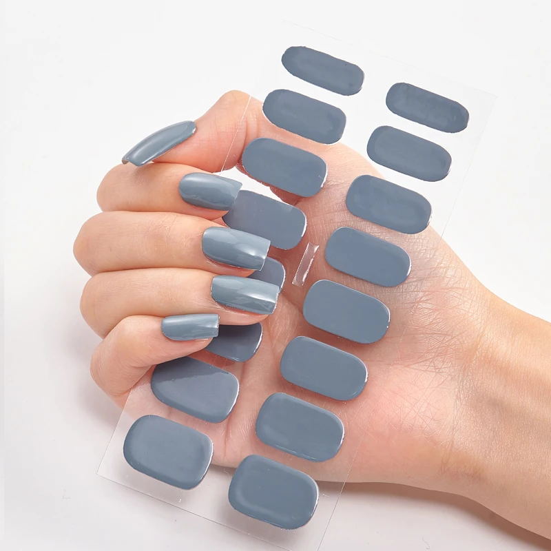 New Year Pure Color Nail Wrap DIY  Decals Plain Decor Stickers Nail Art Sticker Set Minimalist Nail Strip Christmas Nail Sticker