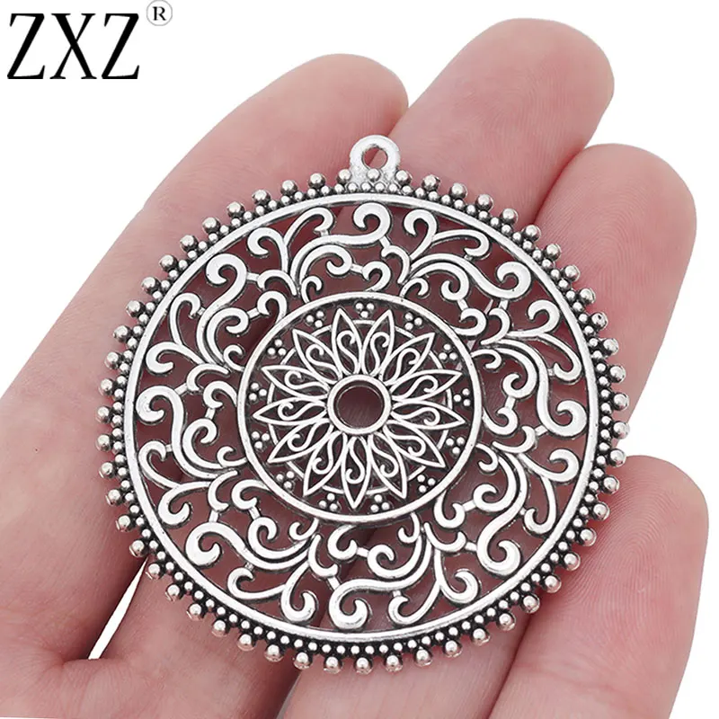 lot de 5 pendentif Breloque " fleurs " 26x19 mm argent tibetain lot de 5 pendentif Breloque " fleurs " 26x19 mm argent tibetain