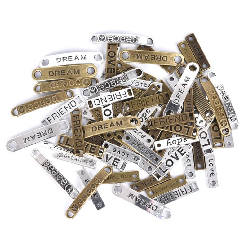 80 шт. Материал Смешанные английские буквы прямоугольная подвесная бирка