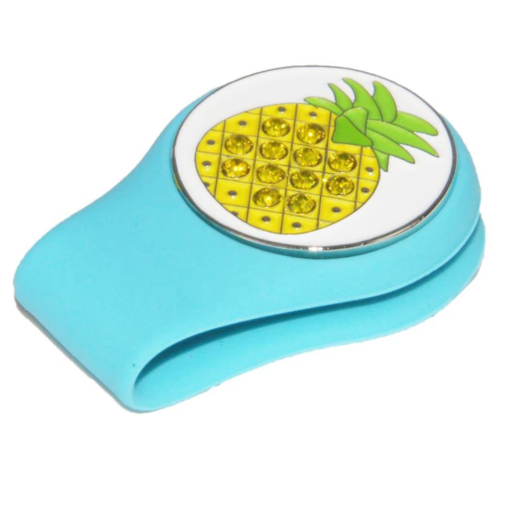 Magnetic Golf Ball Marker Golf Hat Cap Clip Novelty Fruit Pattern Golf Gift for Women Lady Kids -Multiple Colors