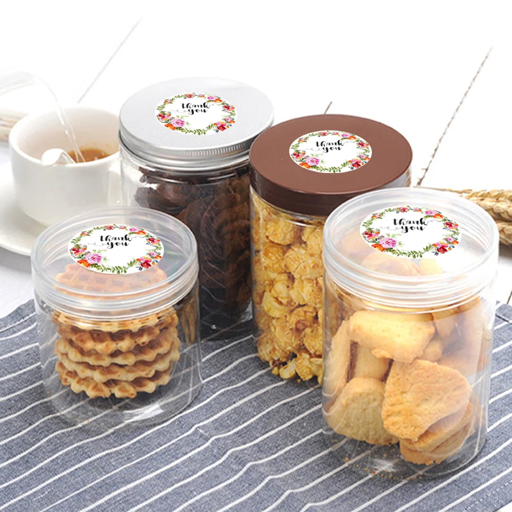 500 шт натуральный крафт оливковый Круглый Спасибо стикер s этикетки для печати