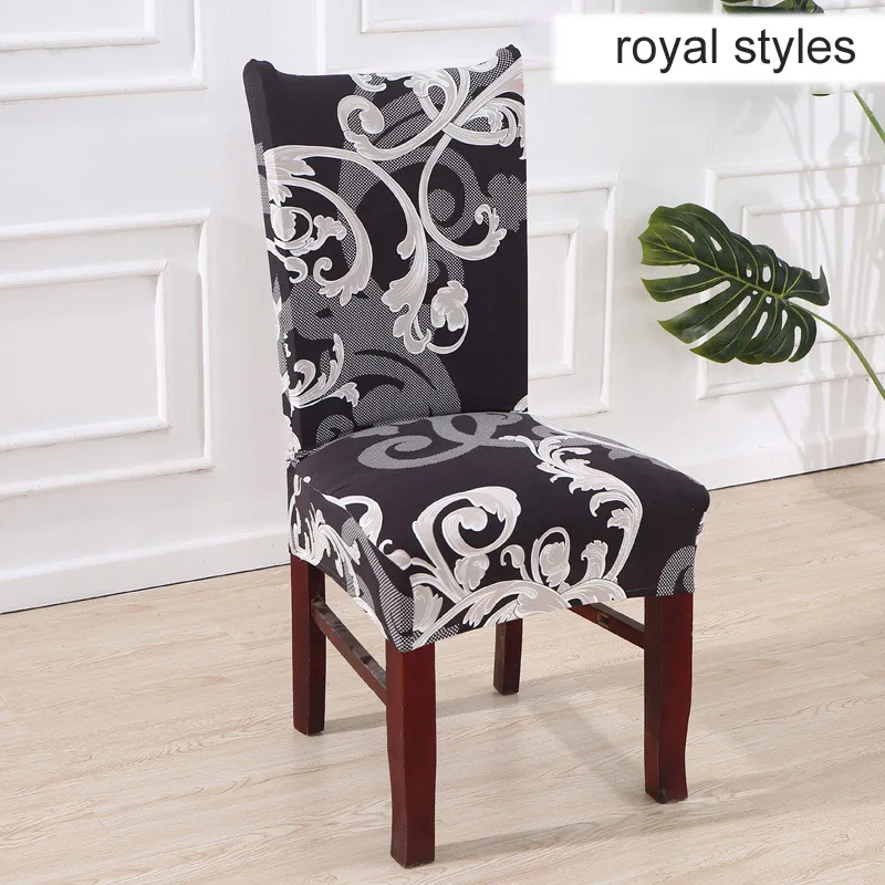 royal styles Эластичный Чехол для стула с цветочным принтом, эластичный домашний текстиль, съемный, универсальный, четыре сезона - Цвет: royal styles
