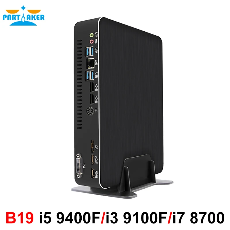  Partaker Mini Gaming PC I7 8700 i5 9400F GTX1050TI 4G Nvidia GPU Win10 Pro Barebone Nettop Linux De