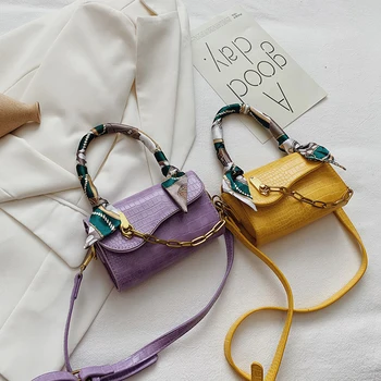 

Vintage Crossbody Bags for Women Birthday Gifts Fashion Animal Pattern PU Messenger Bags Women Silk Scarf Shoulder Handbags