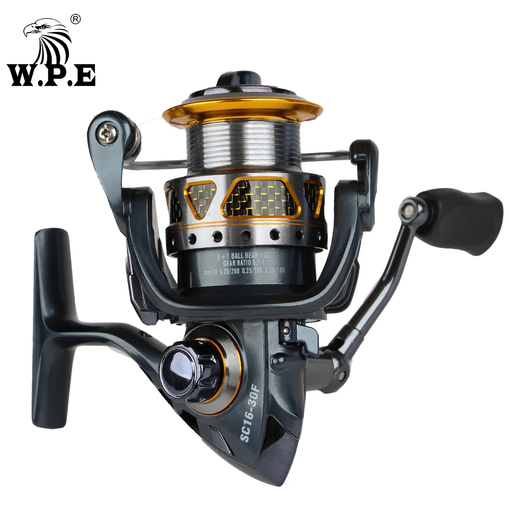 W.P.E SC16 9 + 1 шарикоподшипники 30F/40F полностью металлическое спиннинговое рыболовное