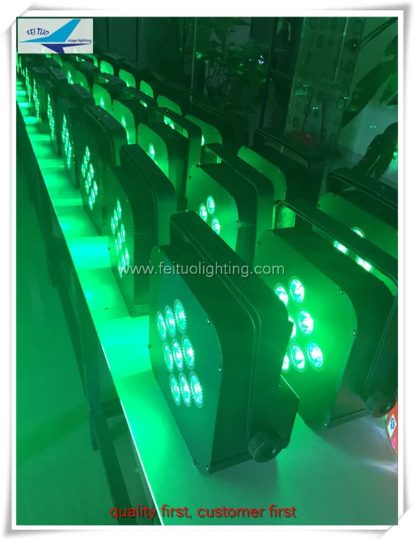 E-2/лот Stage christmaswedding uplighter 9x18 Вт 7в1 светодиодный тонкий с питанием от аккумулятора led беспроводной DMX