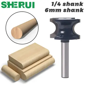 

SHERUI 1PCS Half Round Side Cutter Bit Router Bit 6mm shank 1/4″ shank Woodworking bits 1 order