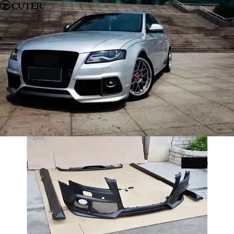 A4 B8 Unpainted Car Body Kit Auto Front Bumper Side Skirts Rear Diffuser For Audi A4 B8 Caractere Body Kit 08 12 Kit Car Bodies Diffuser For Audidiffuser Rear Aliexpress