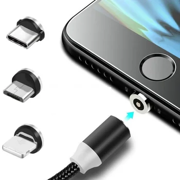 

Round Metal Magnetic Cable plug Adapter Accessories Type C/Micro USB/8 pin Fast Charging Android Type-C Cord Phone Dust plugs