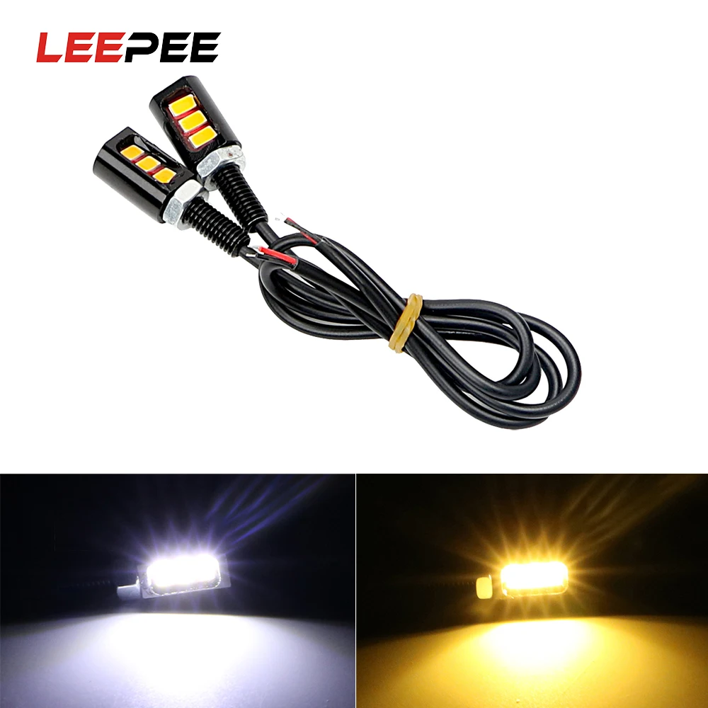 LEEPEE 1 пара номерного знака автомобиля светильник Авто Мото хвост белый/теплый