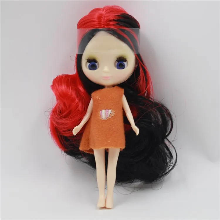 Мини-кукла Blyth 10 см BJD нормальная кукла тела, случайное платье, может изменить макияж, куклы+ платье+ сумка для хранения, детские игрушки для девочек - Цвет: style 13