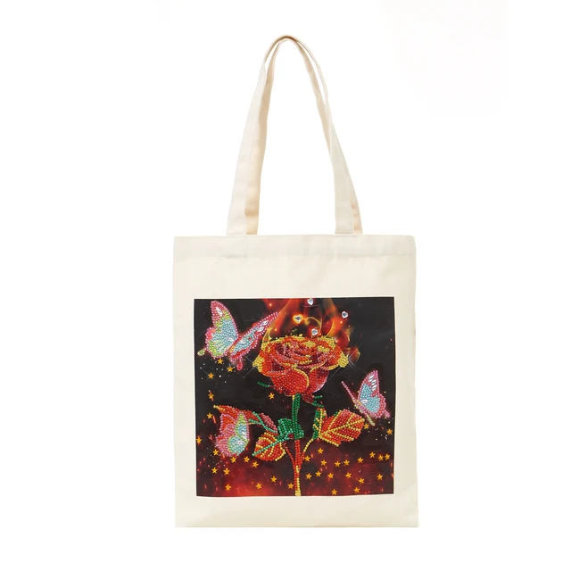  5D DIY Diamond Painting Art Bags, Reusable Grocery