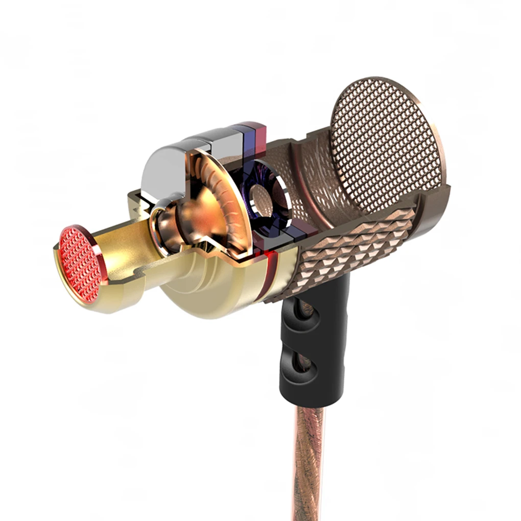 1pcs With microphone Straight inserted In ear Eardphone 1 Auricular Good Bass Headset Metal In Ear Earphone Earbud